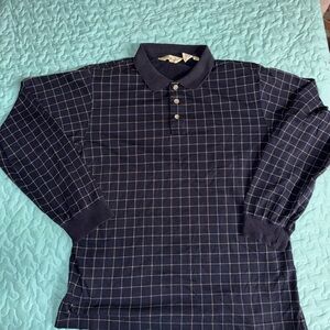 Men's Vintage Eddie Bauer Long-Sleeve Polo Shirt Size Small